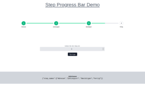 TailwindCSS und VanillaJS – Step Progress Bar